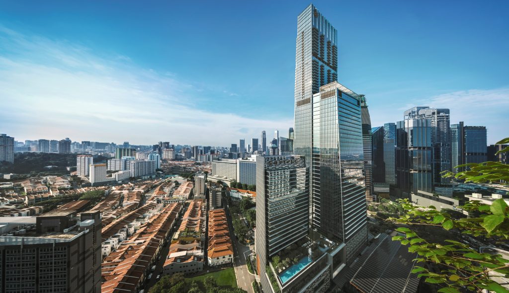 Aerial View of Guoco Tower (from Maxwell Road)