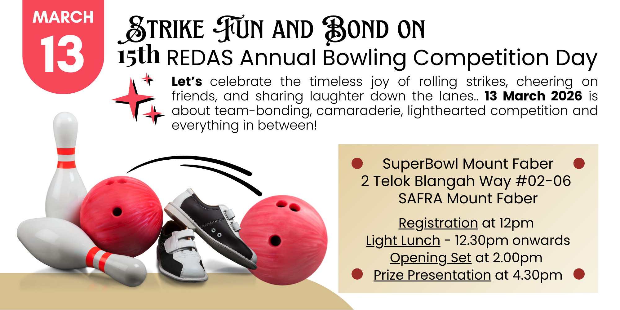 COUNTDOWN TO 15th REDAS Annual Bowling Competition 2026